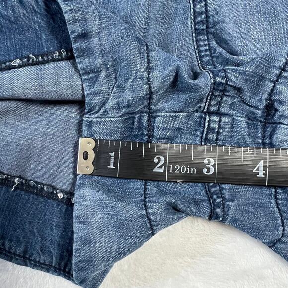 Universal Thread Women's Blue Chambray Pull On Shorts Size Small Casual Summer - Picture 8 of 8